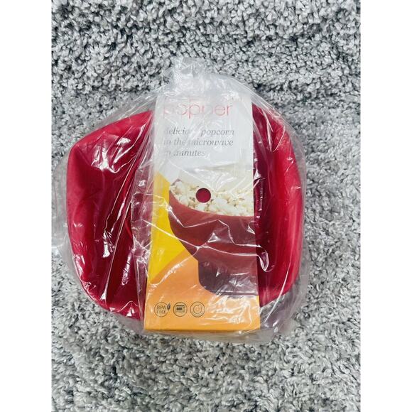 Rapid Brands Popcorn Popper Plastic Red Microwave In Minutes Kitchen Home - Picture 3 of 9
